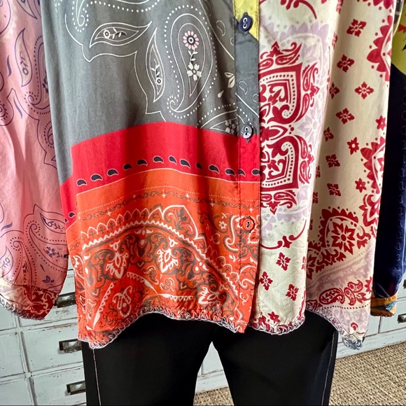 Johnny Was Dakota Adelaide Silk Blouse M - Picture 5 of 14